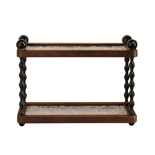 中古风玄关装饰摆件放钥匙收纳进门口法式复古鞋柜软装新中式摆画