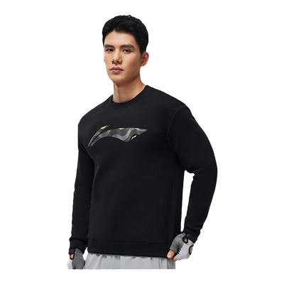 李宁男子套头无帽卫衣柔软舒适