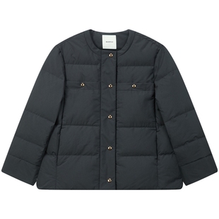 90%鹅绒BEANPOLE滨波 女轻量小个子圆领简约时尚气质风羽绒服外套