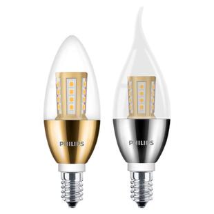 飞利浦led蜡烛泡e27e14螺口水晶泡吊灯光源尖泡家用超亮节能灯泡