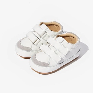 woollykids小羊沃利儿童小白鞋学步鞋男女童真皮软底魔术贴稳步鞋