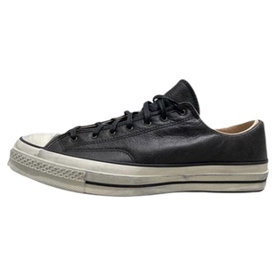 匡威Chuck 70黑色牛皮低帮做旧复古水晶底男女休闲板鞋A02625C