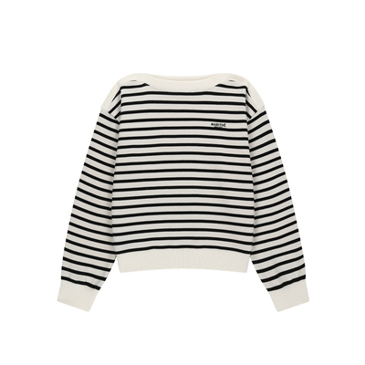 MARITHE女士船领宽松卫衣