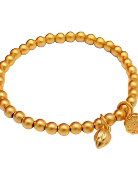 古法金包银两世欢莲蓬手链