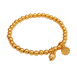 古法金包银两世欢莲蓬手链不掉色转运珠手串送女友节日生日礼物