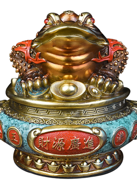 纯铜金蟾摆件聚财三足金蟾蟾蜍