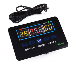 高精度数字温控器XH-W1411三显多功能温度控制器控温开关-19~99