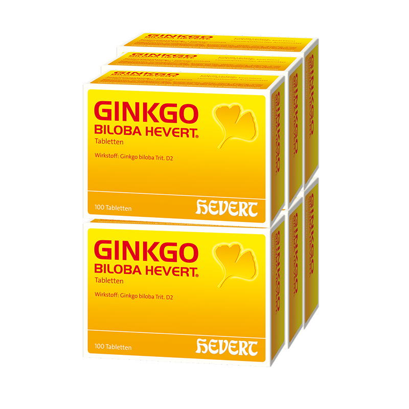 6盒Hevert菲德德国进口Ginkgo银杏叶提取物中老年健忘老痴脑活素