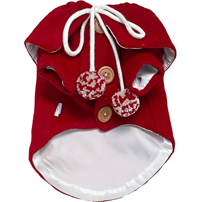 圣诞战衣~原创猫衣服宠物大衣秋冬保暖泰迪冬装加厚比熊斗篷博美