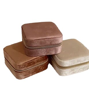 仙女首饰盒 ins简约项链耳环高档绒布丝绒收纳盒精致便携饰品盒女