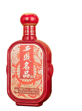 西凤酒50度名品浓香型原产地婚宴喜酒红瓶礼盒粮食白酒