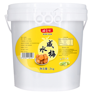 汕头咸水梅2kg酸梅汤潮汕特产腌制青竹梅 酸咸梅调料梅子酱包邮
