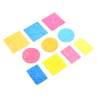 高温海绵片清洁电烙铁头耐圆方形焊接台清洁棉加厚压缩型除锡海绵