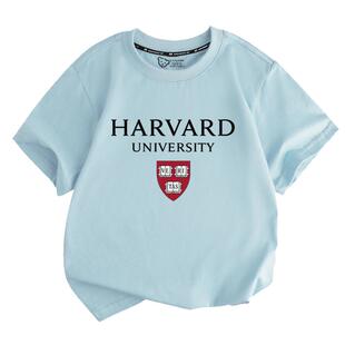 哈佛大学牛津密歇根剑桥大学学院风短袖t恤衫男女儿童装学生半袖