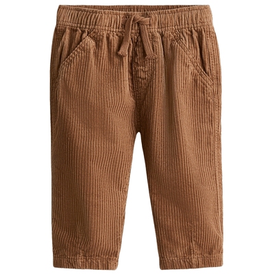 HM童装男婴裤子冬季中腰松紧腰棉质灯芯绒长裤1295449