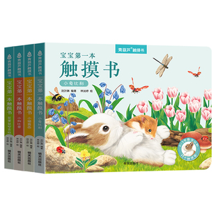 [粉丝专享]触摸书幼儿早教0-3岁绘本婴儿宝宝乐乐趣亮丽精美小兔比利比恩露西点读版儿童地板触感启蒙洞洞益智玩具认知机关