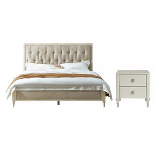 【热销推荐】美克家居恣在家实木床轻奢布艺床美家简约现代美式床