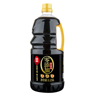 0添加莲花酱油1.25L黄豆酿造特级生抽老抽家用凉拌炒菜调料旗舰店