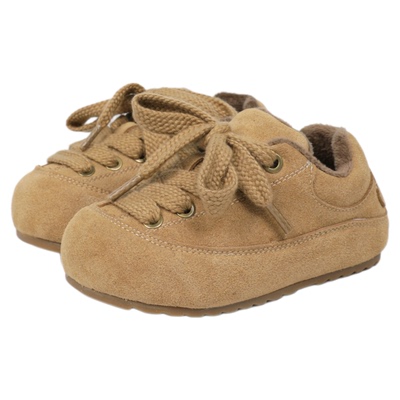 Meticulous儿童冬季新款时尚复古加绒勃肯鞋男女宝宝保暖休闲棉鞋