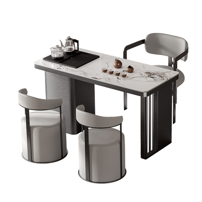 轻奢岩板茶桌椅组合家用泡茶台