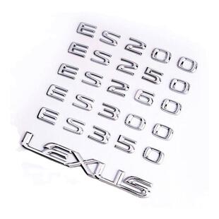 适用雷克萨斯is es ux gs ls lx rc凌志车尾标改装黑色字母尾标贴