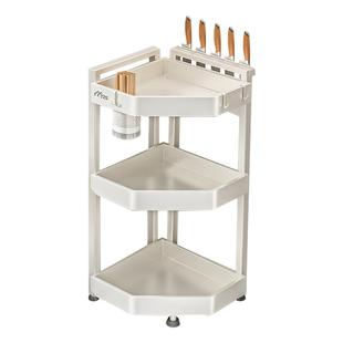 落地多层厨房锅架墙转角三脚置物架多功能家用放电器平底锅收纳架