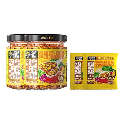 虎邦炒鸡蛋酱东北农家风味鲜椒黄豆大酱蘸酱菜拌面菜饭包调味熟酱