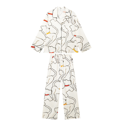 WildRooms家居服休闲柔软透气舒适印花宽松睡衣套装女款2026春夏