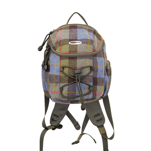 SUMAYZOY双肩包新款复古美式学院书包旅游轻便英伦风格子迷你背包