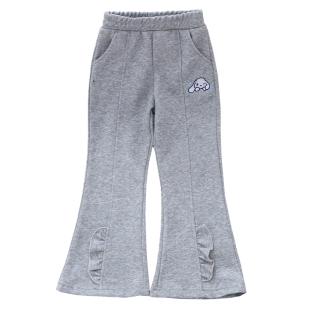 女童纯棉休闲喇叭裤春秋款口袋长裤儿童装宝宝洋气小女孩外穿裤子