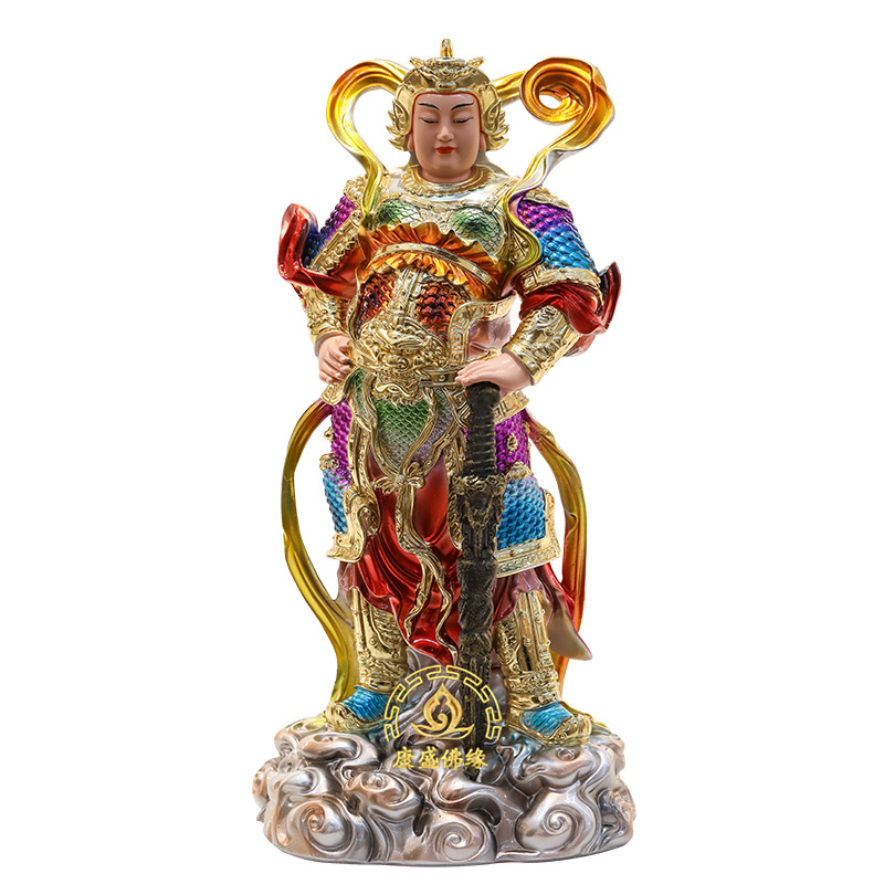 树脂彩绘伽蓝韦陀佛像家居装饰品