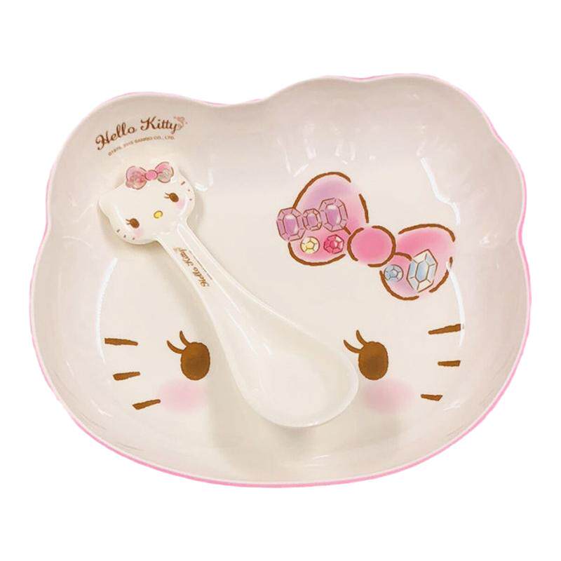 五和hellokitty碗儿童可爱造型独特的碗创意网红碗盘套装餐具单个