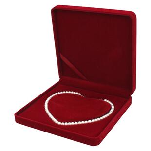 珍珠绒布套链盒心形首饰礼品空盒三件套包装盒手链项链耳钉收纳盒