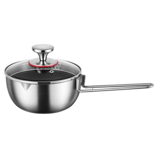 户外锅具便携野炊小炒锅316不锈钢不粘平底炒锅卡式炉专用露营锅