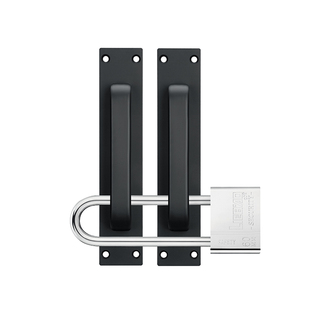 带锁门把手拉手免打孔粘贴玻璃门防盗卧室卫生间门拉手锁链安全锁