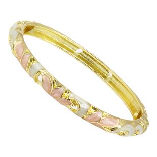 jtf景泰蓝手镯掐丝珐琅女圆开口镀金复古风镂空时尚闺蜜七夕礼物