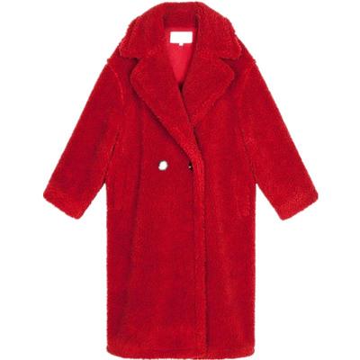 高定刘涛戚薇加厚保暖泰迪熊大衣