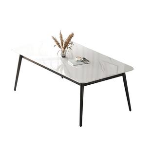 三梦岩板餐桌家用小户型吃饭桌子2025新款出租房专用长方形餐桌椅