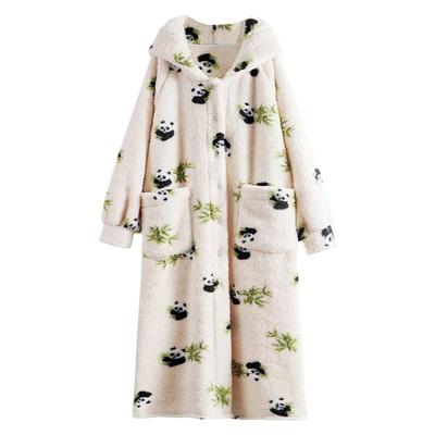 羊羔绒法兰绒冬季卡通睡袍