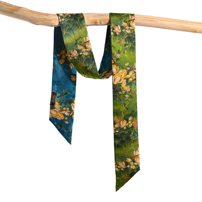 香云纱真丝长条丝巾时尚绑发飘带