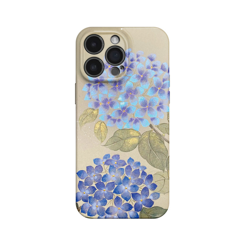 绣球冰淇淋~清新可爱少女心适用iPhone16/15promax手机壳华为mate60小米14opporeno14苹果13vivox200一加ACE5