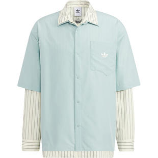 Adidas/阿迪达斯正品三叶草男女款双面穿运动长袖衬衫HR6446