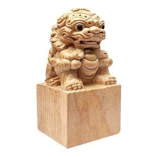 桃木狮子印章雕刻定制佛法僧道经师三宝印书法绘画篆刻姓名章定做