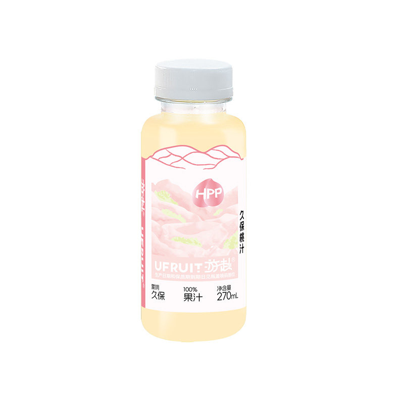 游赴uFruit100%HPP果蔬汁饮料孕妇儿童nfc久保桃汁伦晚橙汁果汁
