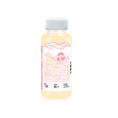 游赴uFruit100%HPP果蔬汁饮料孕妇儿童nfc久保桃汁伦晚橙汁果汁