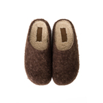 Chio2nd南风 5CM增高勃肯鞋女鞋冬厚底毛绒呢子一脚蹬半拖懒人鞋