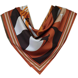 VIESCA新品【双面异色】90大方巾真丝丝巾民族景宁畲族凤凰文创