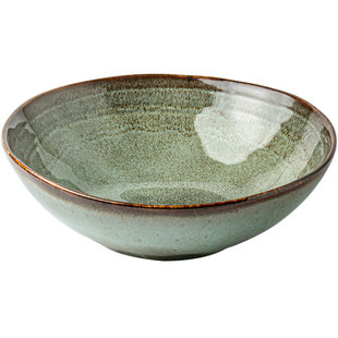 巷子尾〖波比绿系列〗个性不规则陶瓷碗盘碟复古风火锅店餐具微瑕