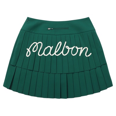 韩国25高尔夫女装MALBON防走光短裙运动速干不规则A字时尚百褶裙