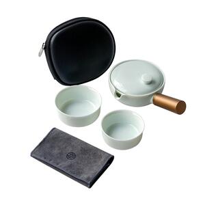 飞形物景德镇溪间石便携茶具套装户外旅行一壶二杯快客设计露营